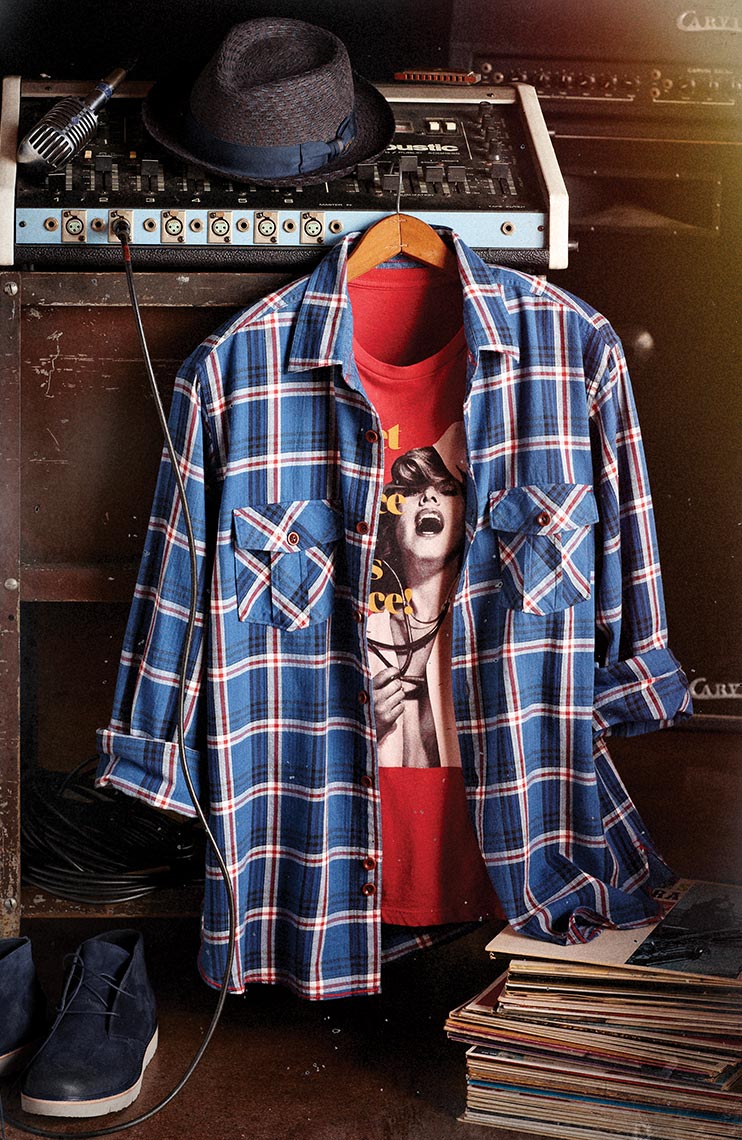 Blue Plaid Shirt