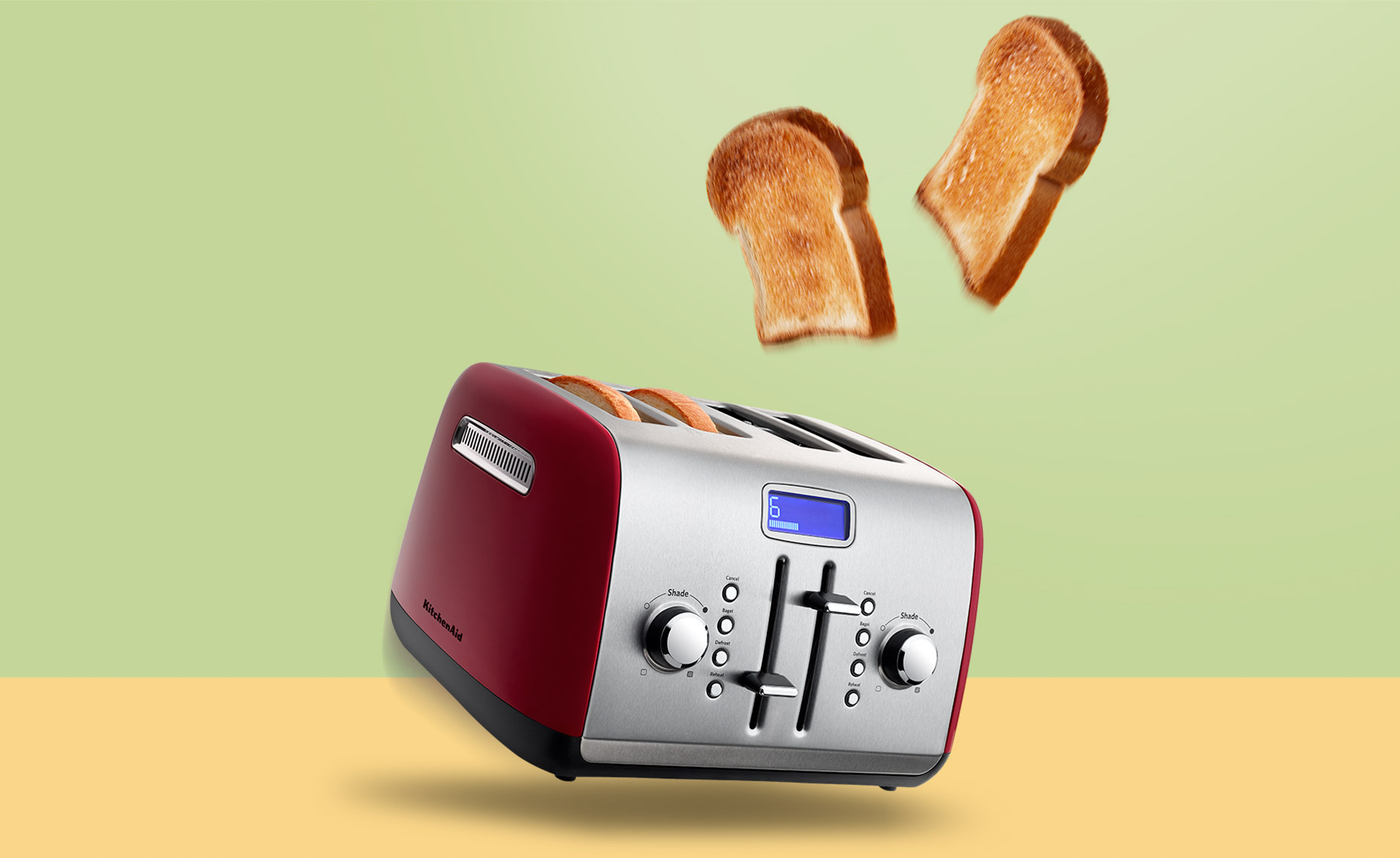 Toaster shooting toast